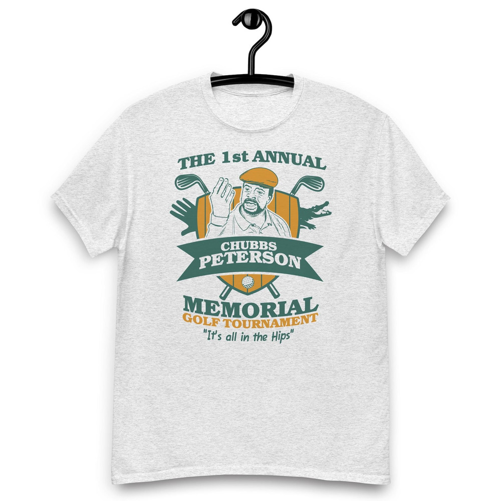 Happy Gilmore Movie Chubbs Peterson Memorial Golf Tournament T Shirt Ash Grey
